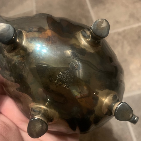 ANTIQUE MULHOLLAND EPNS 1690 GRAVY BOAT Electroplated Nickel Silver Vintage - Picture 6 of 6